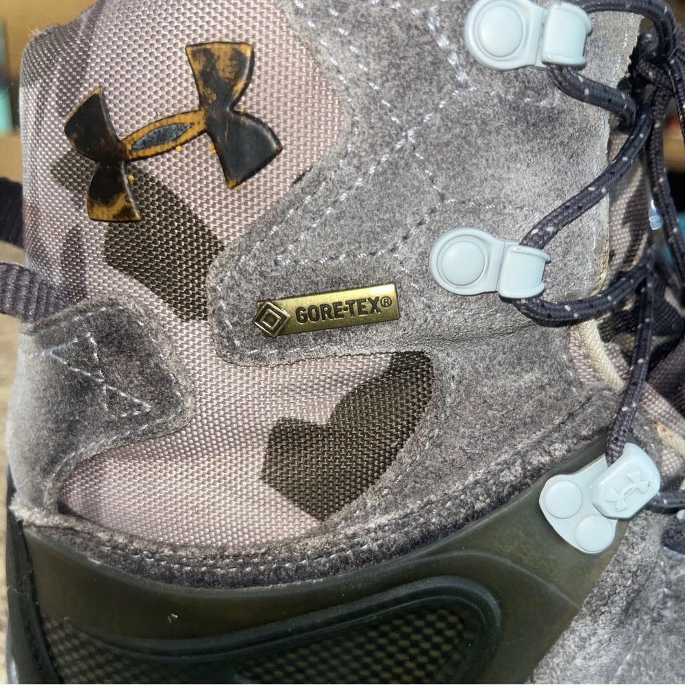 Under Armour Brown Camp Boots storm Gore-Tex Size 12 Ridge Reaper Barren Leather - Picture 8 of 11